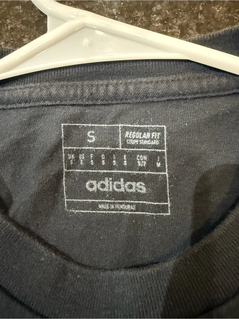 adidas Black Short-Sleeve Tee with Gradient Blue-Green Logo